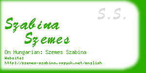 szabina szemes business card